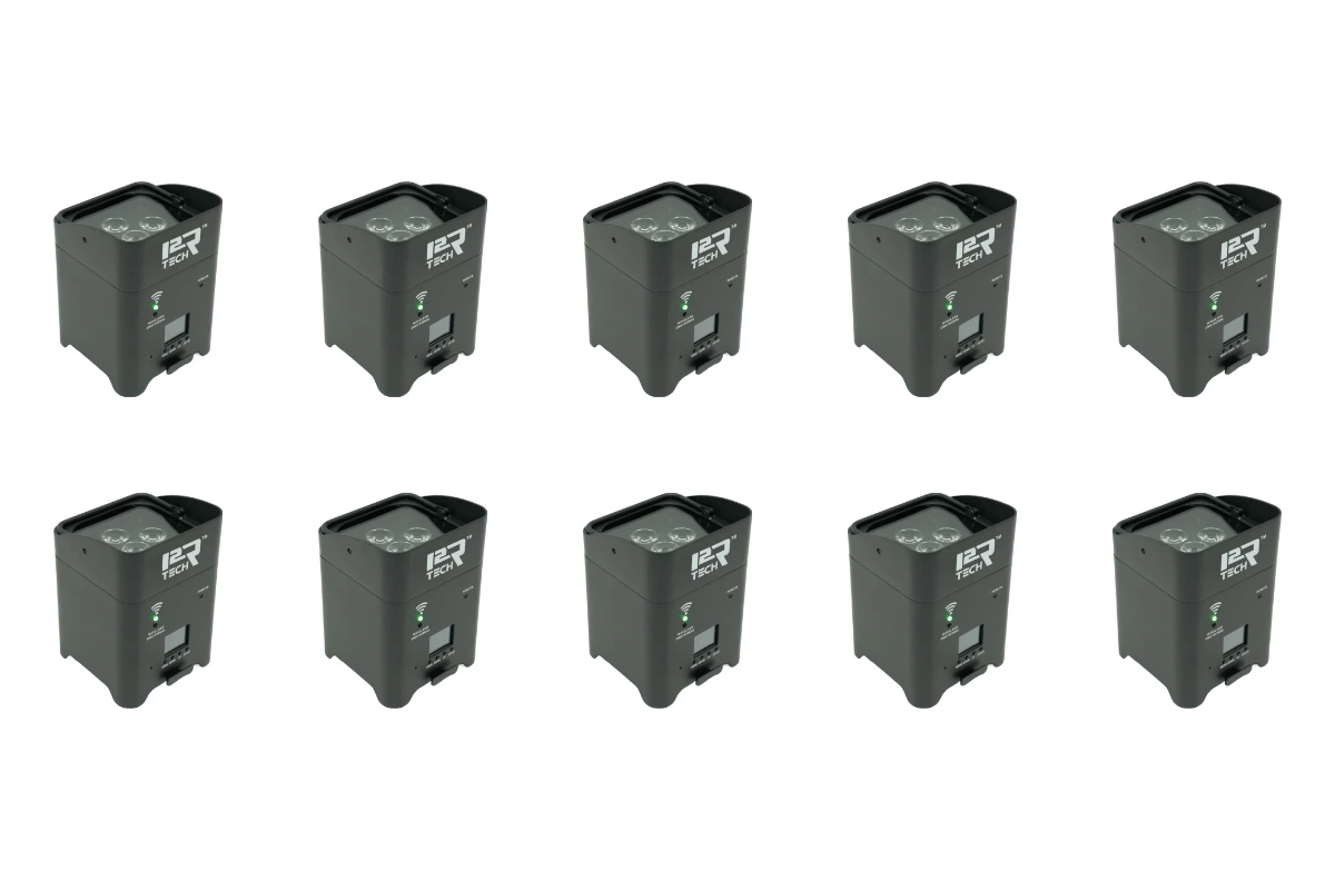 Kit de 10 projecteurs PAR LED sur batterie
